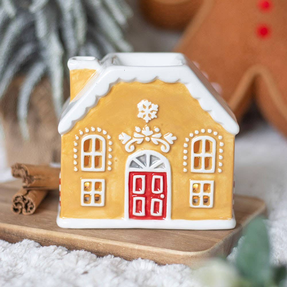 Brûleur de Noël en forme de maison en pain d'épices
