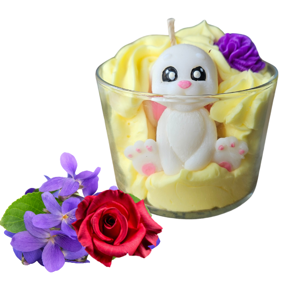 Bougie Gourmande Violette Rose