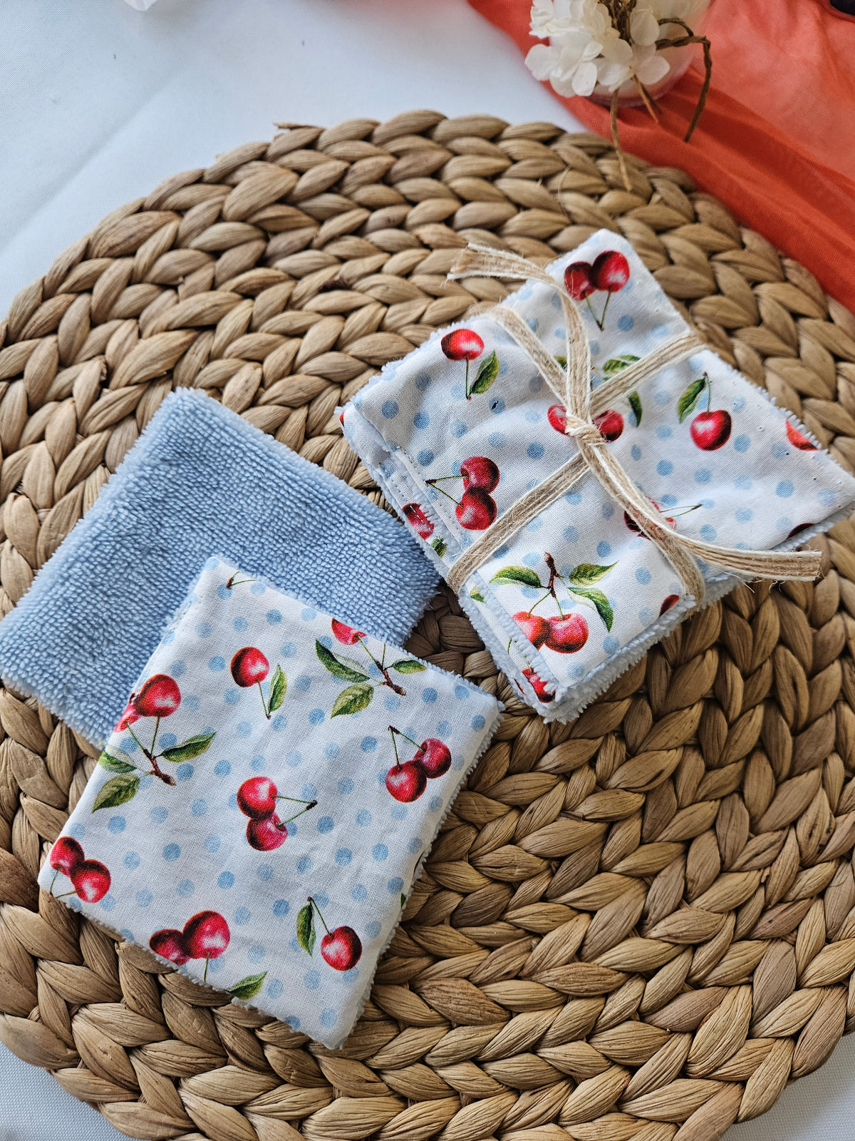 Lingettes démaquillantes lavables en fibre de bambou – À l’unité ou lot de 7