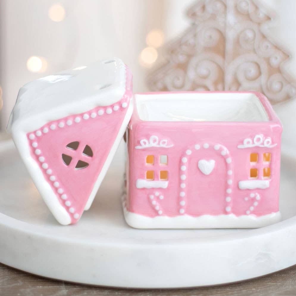 Brûleur Maison pain d'épices rose