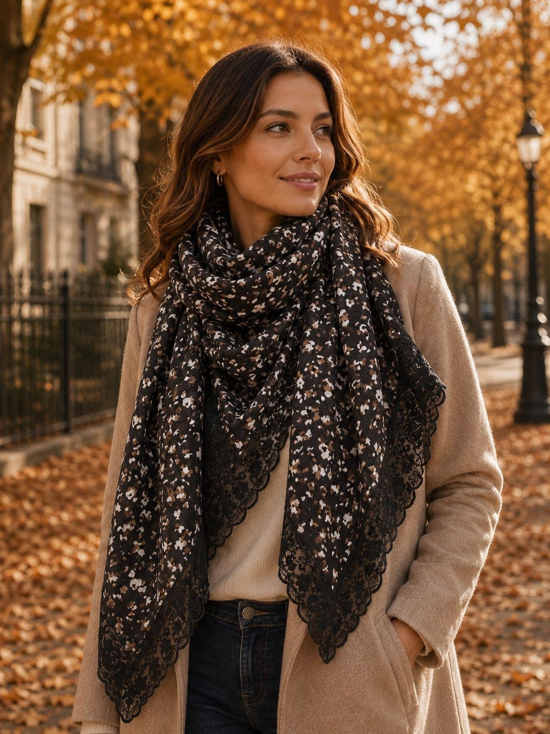 Écharpe femme en viscose et coton – Collection