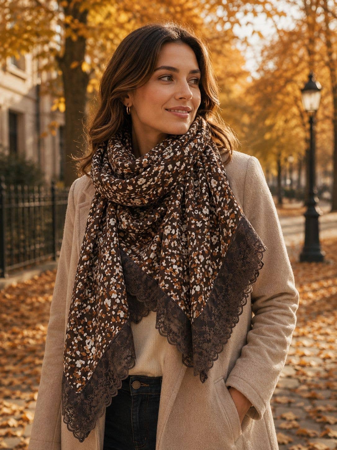 Écharpe femme en viscose et coton – Collection