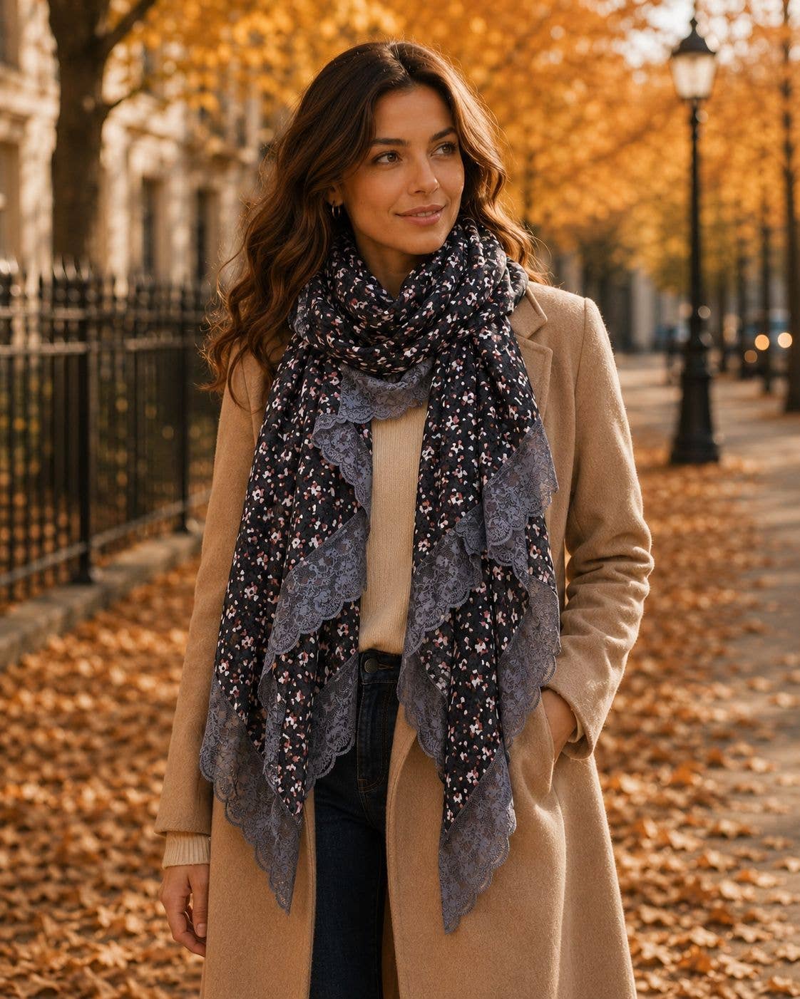 Écharpe femme en viscose et coton – Collection