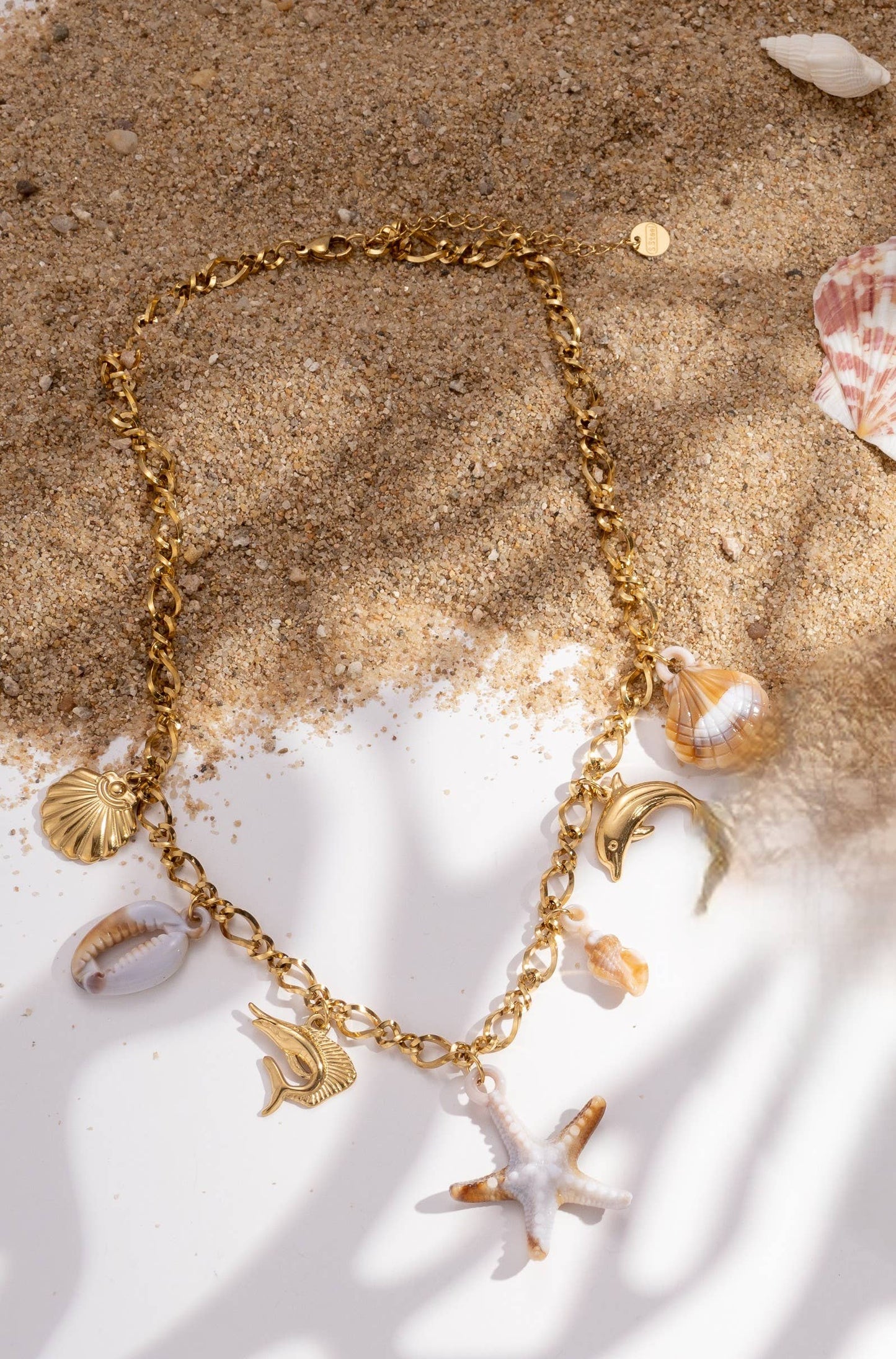 Parure marine acier inoxydable doré collier bracelet mer