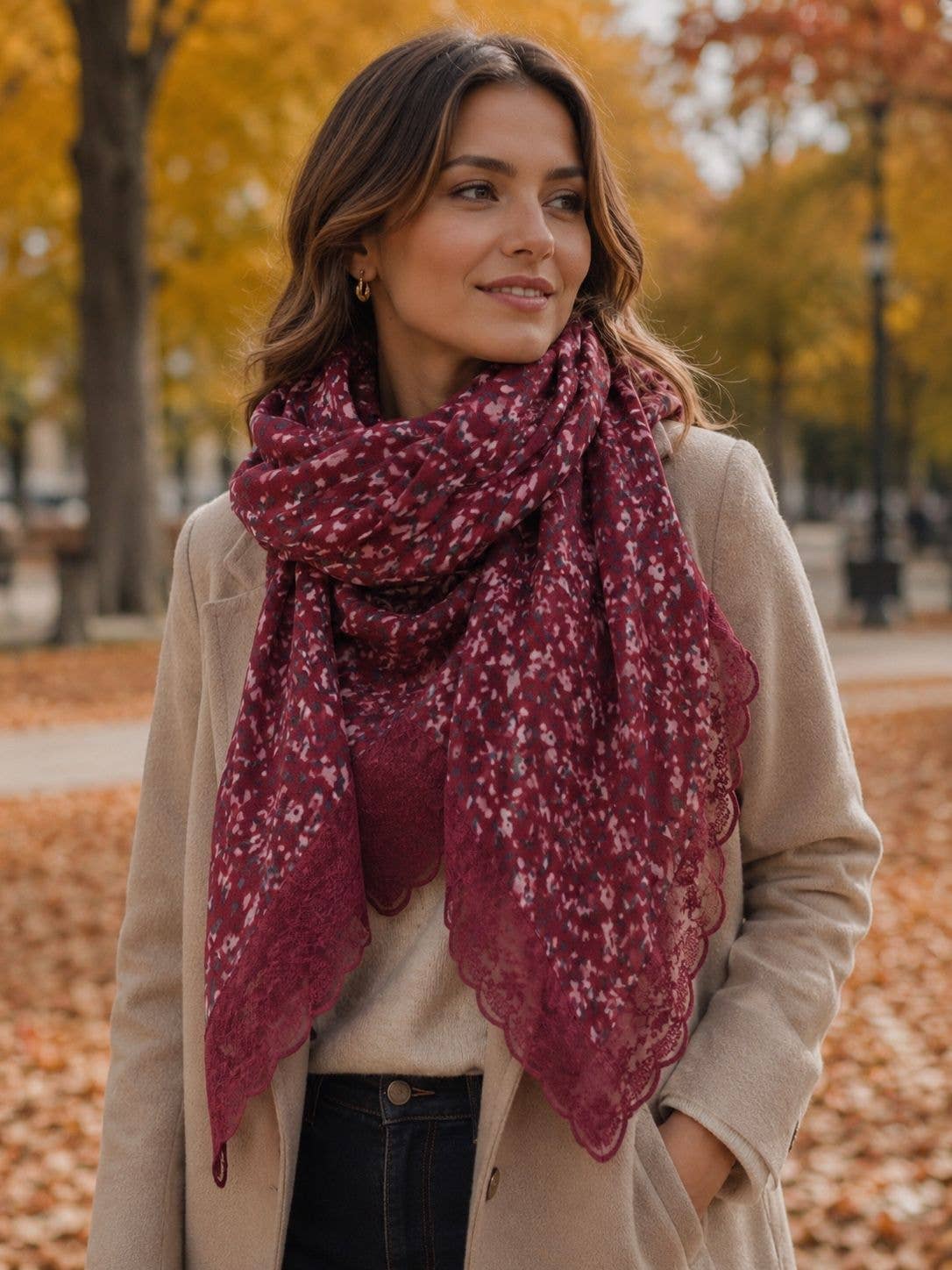 Écharpe femme en viscose et coton – Collection