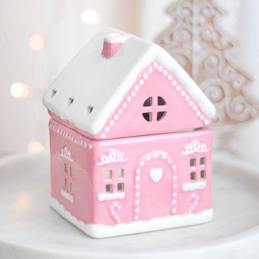 Brûleur Maison pain d'épices rose